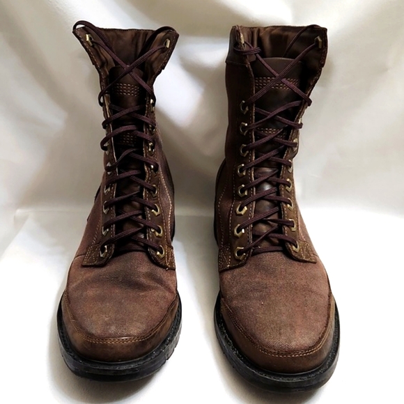 Timberland Genuine Leather Canvas Lace-up boots (w size 8.5) - Picture 4 of 16